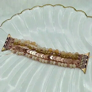 Cute Beaded Rose gold Watchband New  Compatible for iWatch Size 42 /44/45
